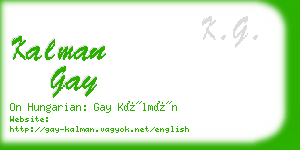 kalman gay business card